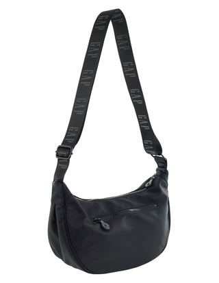 Crossbody Bag Black / Nylon GAP 51 BLK GAP Ladies Nylon Crescent Cross-Body Bag in Black