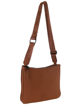 Crossbody Bag Tan / Vegan Leather GAP 61 TAN GAP Ladies Vegan Leather Classy Crossbody Bag in Tan