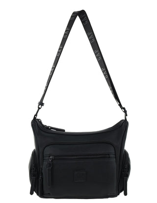 Crossbody Bag Black / Vegan Leather GAP 64 BLK GAP Ladies Vegan Leather Function Crossbody Bag in Black