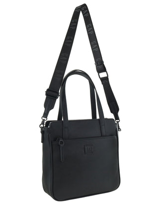 Tote Bag Black / Vegan Leather GAP 60 BLK GAP Ladies Vegan Leather Mini Tote Crossbody Bag in Black