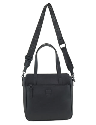 Tote Bag Black / Vegan Leather GAP 60 BLK GAP Ladies Vegan Leather Mini Tote Crossbody Bag in Black