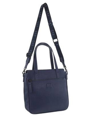 Tote Bag Navy / Vegan Leather GAP 60 NAVY GAP Ladies Vegan Leather Mini Tote Crossbody Bag in Navy