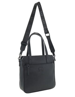 Tote Bag Black / Vegan Leather GAP 59 BLK GAP Ladies Vegan Leather Modern Crossbody Tote Bag in Black