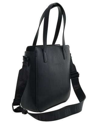 Tote Bag Black / Vegan Leather GAP 59 BLK GAP Ladies Vegan Leather Modern Crossbody Tote Bag in Black