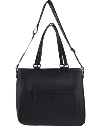 Tote Bag Black / Vegan Leather GAP 59 BLK GAP Ladies Vegan Leather Modern Crossbody Tote Bag in Black
