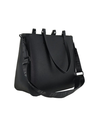Tote Bag Black / Vegan Leather GAP 59 BLK GAP Ladies Vegan Leather Modern Crossbody Tote Bag in Black