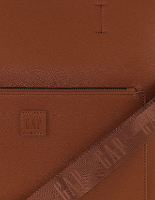 Tote Bag Tan / Vegan Leather GAP 59 TAN GAP Ladies Vegan Leather Modern Crossbody Tote Bag in Tan