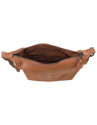 Crossbody Bag Tan / Vegan Leather GAP 62 TAN GAP Ladies Vegan Leather Structured Crossbody Bag in Tan