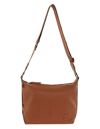 Crossbody Bag Tan / Vegan Leather GAP 62 TAN GAP Ladies Vegan Leather Structured Crossbody Bag in Tan