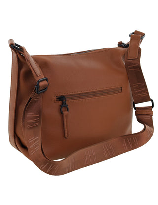 Crossbody Bag Tan / Vegan Leather GAP 62 TAN GAP Ladies Vegan Leather Structured Crossbody Bag in Tan