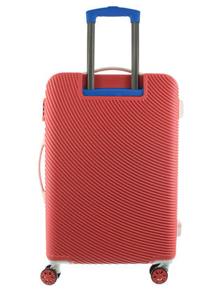 Hard Shell Luggage GAP 31LB CORAL+MT018 GAP LARGE Coral Hard Shell with Mini Beauty Case Set+ Assorted Leather Tag