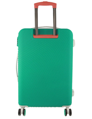 Hard Shell Luggage GAP 31LB TURQ+MT018 GAP LARGE Turq Hard Shell with Mini Beauty Case Set+ Assorted Leather Tag