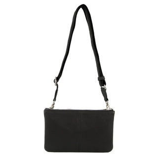 Crossbody Bag Black / Leather GAP 02 BLK GAP  Leather Ladies Cross-Body Bag in Black