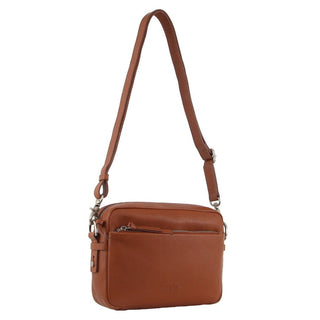 Crossbody Bag Tan / Leather GAP 01 TAN GAP Leather Ladies Cross-Body Bag in Tan