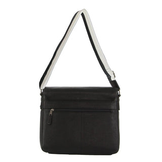 Crossbody Bag Black / Leather GAP 16 BLK GAP Men's Leather Cross-Body Laptop Bag in Black