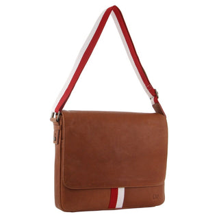 Crossbody Bag Tan / Leather GAP 16 TAN GAP Men's Leather Cross-Body Laptop Bag in Tan