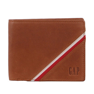 BI-Fold Wallet Tan / Leather GAP 18 TAN GAP Men's Leather Slimline Bi-Fold Wallet in Tan