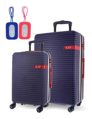 Hard Shell Luggage GAP 30MC NAVY+MT018 GAP Navy Hard Shell MEDIUM and CABIN 2-Piece Set + Luggage Tag