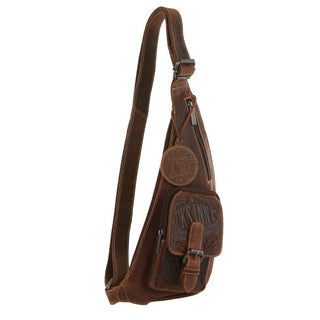 Sling Bag Cognac / Leather JACK 16 COGN Jack's Inn Vengeance Brown Leather Sling Bag in Cognac