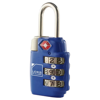 Travel Accessories Blue LC TSA23 BLUE Lewis N. Clark TSA Combination Lock in Blue