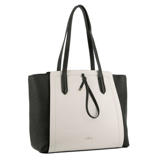 Handbag/Tote Bag Beige / Vegan Leather PV 3528 BEI Milleni 2-tone Ladies Fashion Tote Handbag in Beige