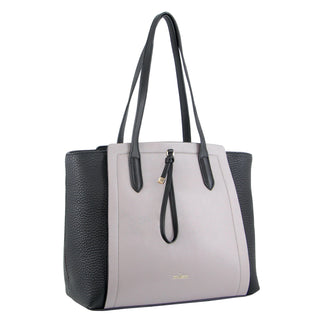 Handbag/Tote Bag Grey / Vegan Leather PV 3528 GRY Milleni 2-tone Ladies Fashion Tote Handbag in Grey