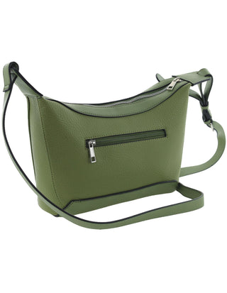 Crossbody Bag Green / Vegan Leather PV 4063 GRN Milleni Fashion Crossbody Bag in Green