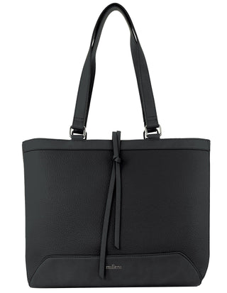 Tote/Computer Bag Black / Vegan Leather PV 4066 BLACK Milleni Fashion Laptop Tote Bag in Black