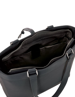 Tote/Computer Bag Black / Vegan Leather PV 4066 BLACK Milleni Fashion Laptop Tote Bag in Black