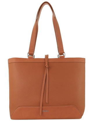 Tote Bag Tan / Vegan Leather PV 4066 TAN Milleni Fashion Laptop Tote Bag in Tan