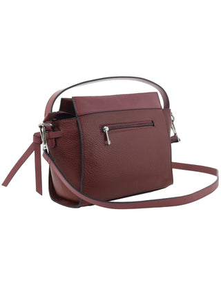Crossbody Bag Wine / Vegan Leather PV 4064 WINE Milleni Fashion Metro Crossbody Bag in Wine