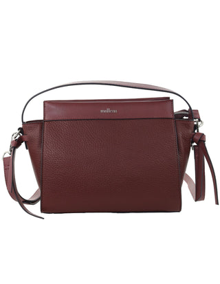 Crossbody Bag Wine / Vegan Leather PV 4064 WINE Milleni Fashion Metro Crossbody Bag in Wine