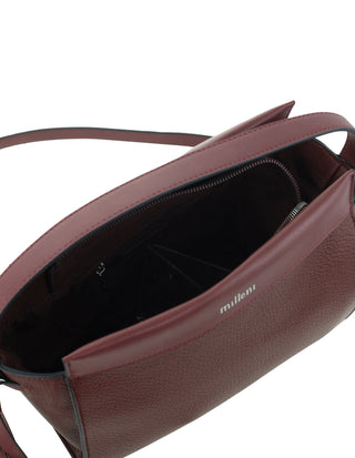 Crossbody Bag Wine / Vegan Leather PV 4064 WINE Milleni Fashion Metro Crossbody Bag in Wine