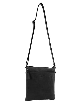 Crossbody Bag Black / Leather NL 4158 BLK Milleni Genuine Leather Bag in Black