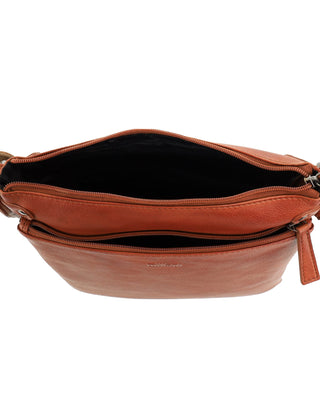 Crossbody Bag Cognac / Leather NL 4158 COGN Milleni Genuine Leather Bag in Cognac