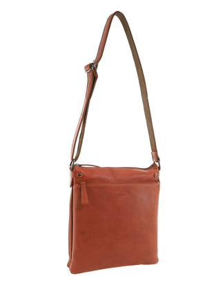 Crossbody Bag Cognac / Leather NL 4158 COGN Milleni Genuine Leather Bag in Cognac