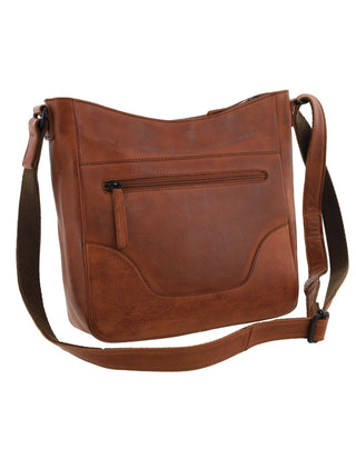 Crossbody Bag Cognac / Leather NL 3997 COGN Milleni Genuine Leather Chic Ladies Crossbody Bag in Cognac