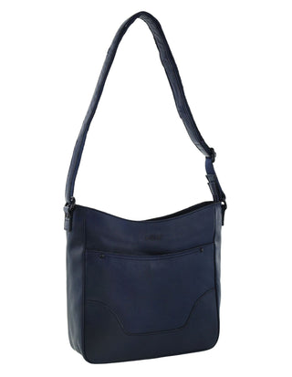 Crossbody Bag Navy / Leather NL 3997 NAVY Milleni Genuine Leather Chic Ladies Crossbody Bag in Navy