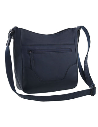 Crossbody Bag Navy / Leather NL 3997 NAVY Milleni Genuine Leather Chic Ladies Crossbody Bag in Navy