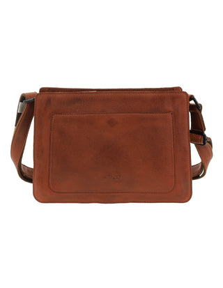 Crossbody Bag Cognac / Leather NL 3985 COGN Milleni Genuine Leather Classy Ladies Crossbody Bag in Cognac