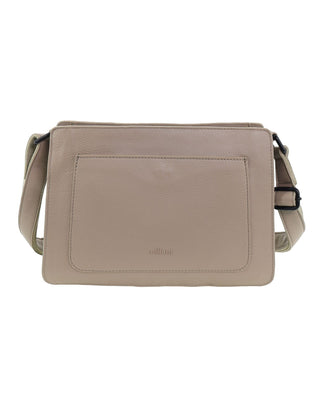 Crossbody Bag Taupe / Leather NL 3985 TAUP Milleni Genuine Leather Classy Ladies Crossbody Bag in Taupe