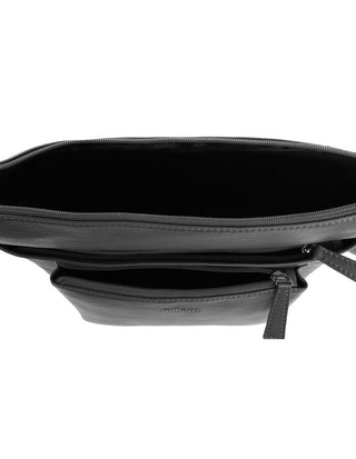 Crossbody Bag Black / Leather NL 4157 BLK Milleni Genuine Leather Crossbody Bag in Black