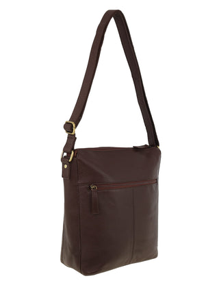 Crossbody Bag Chocolate / Leather NL 4157 CHOC Milleni Genuine Leather Crossbody Bag in Chocolate