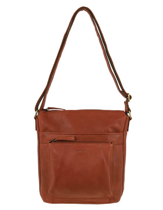 Crossbody Bag Cognac / Leather NL 4157 COGN Milleni Genuine Leather Crossbody Bag in Cognac
