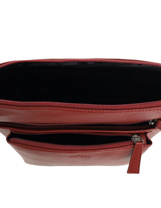 Crossbody Bag Red / Leather NL 4157 RED Milleni Genuine Leather Crossbody Bag in Red