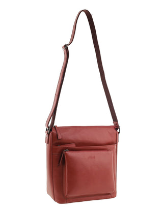 Crossbody Bag Red / Leather NL 4157 RED Milleni Genuine Leather Crossbody Bag in Red