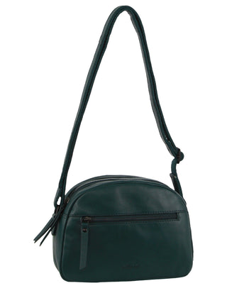 Crossbody bag Zirkon / Leather NL 3869 ZIRKON Milleni Genuine Leather Ladies Multi-Zip Crossbody Bag in Zirkon