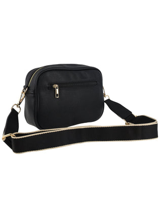 Crossbody bag Black / Vegan Leather PV 3928 BLK Milleni Ladies Fashion Crossbody Bag in Black