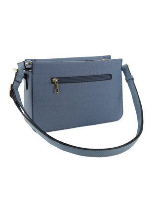 Crossbody bag Blue / Vegan Leather PV 3924 BLUE Milleni Ladies Fashion Crossbody Bag in Blue