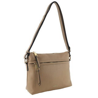 Crossbody bag Camel / Vegan Leather PV 3933 CML Milleni Ladies Fashion Crossbody Bag with Internal Pocket in Camel